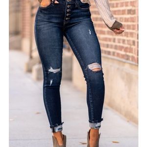 KanCan
Lawrence High Rise Button Fly Ankle Skinny